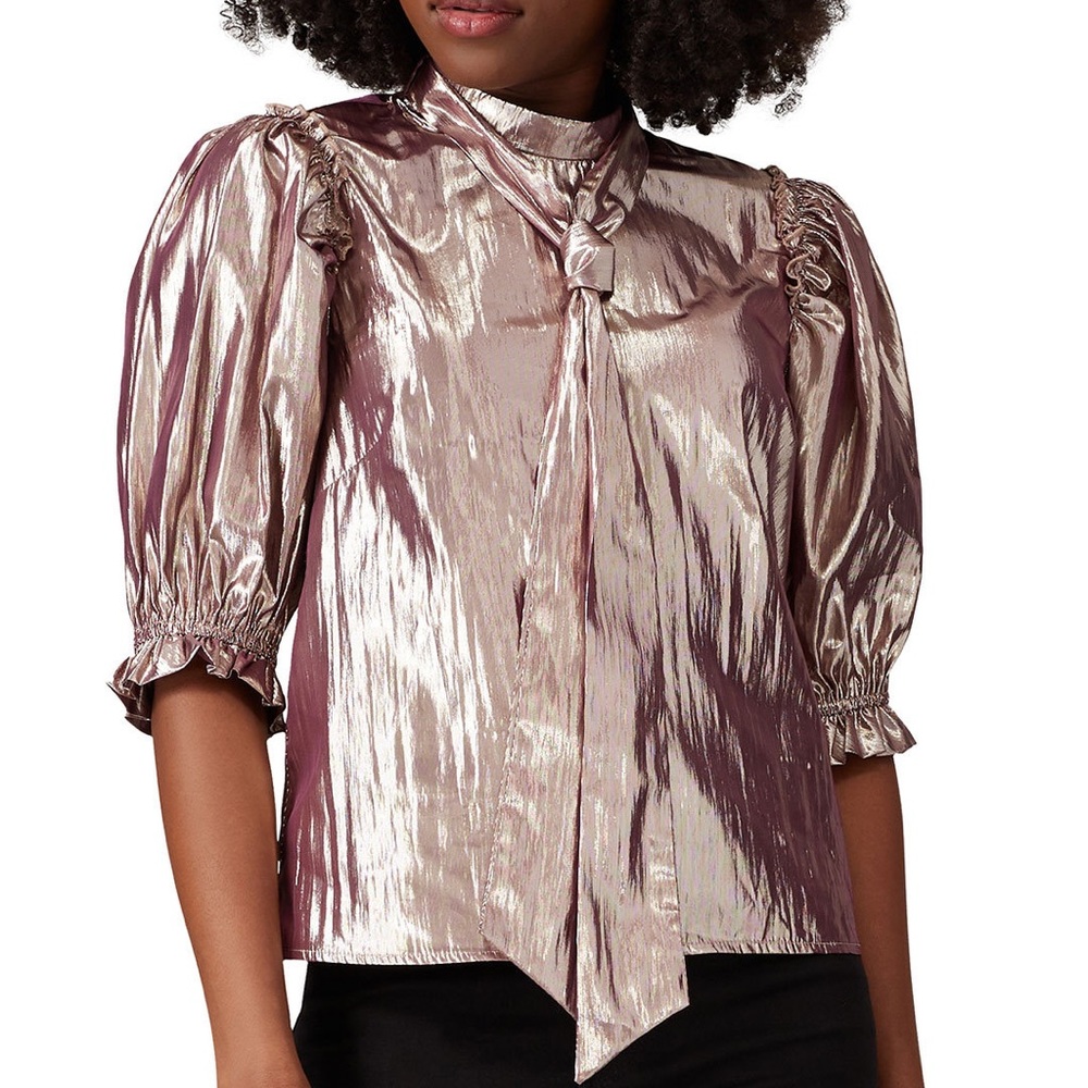 NWOT Allen Schwartz metallic top